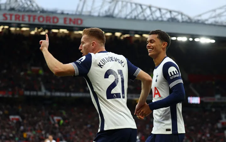 Man United 0-3 Tottenham - Dejan Kulusevski kéo sập Old Trafford